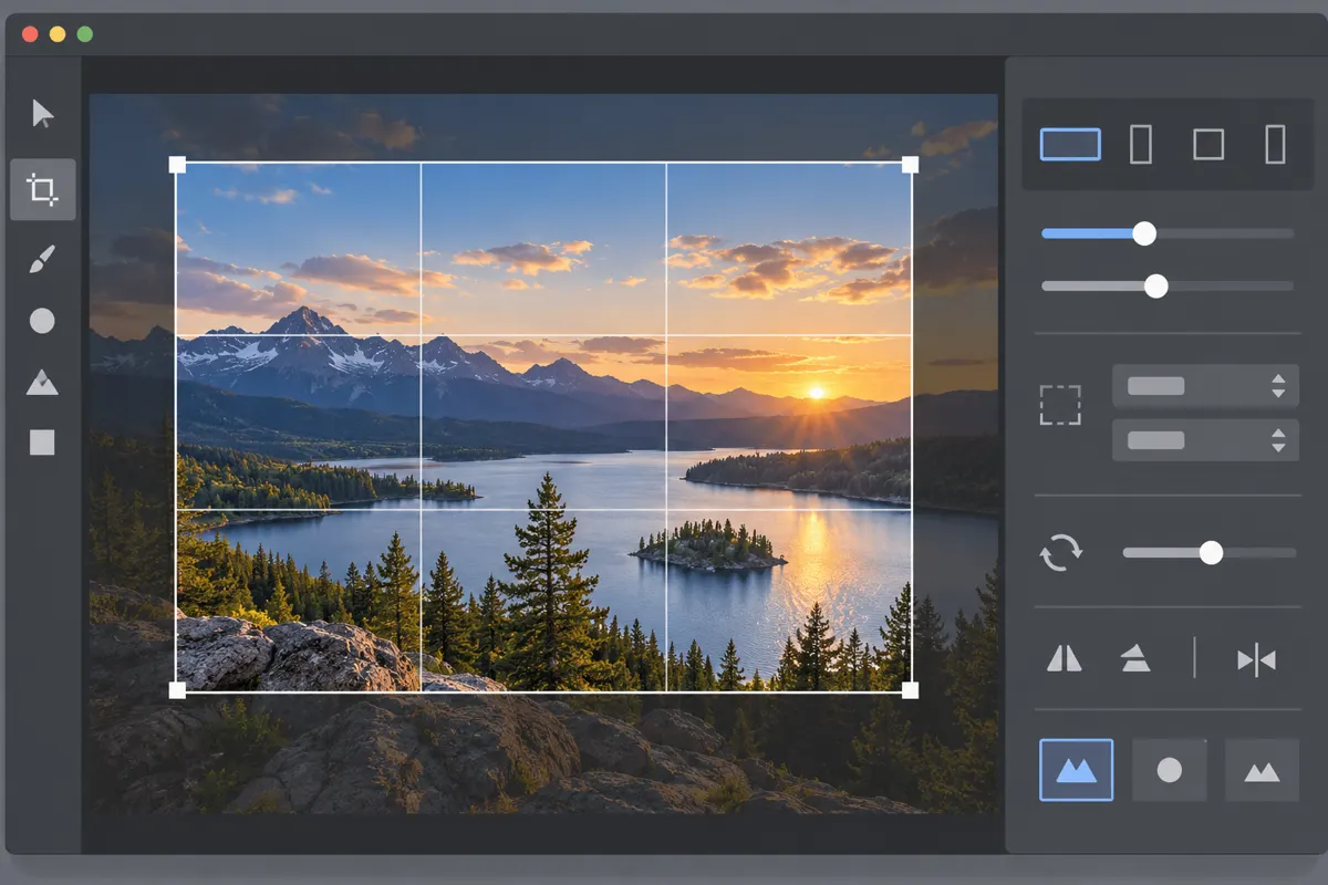 Kadrowanie fotografii w GIMP-ie za pomocą ramki z prowadnicami trójpodziału
