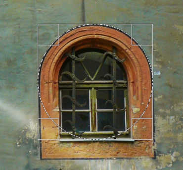 Zaznaczenie eliptyczne - górna część okna