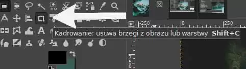 Narzędzie kadrowania w przyborniku