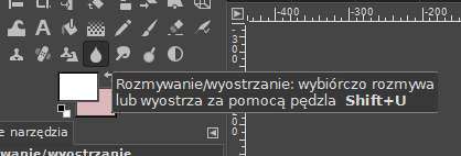 Narzędzie rozmywania/wyostrzania zawarte w przyborniku